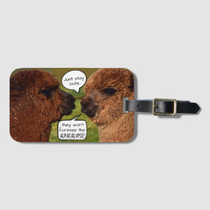 Funny Alpaca Alpacalypse Schema Bagagebricka