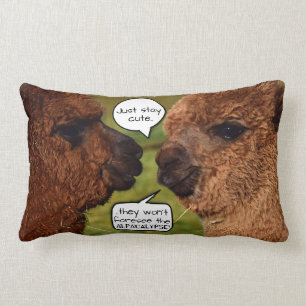 Funny Alpaca Alpacalypse Schema Lumbarkudde