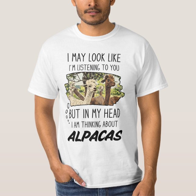 Funny Alpaca Älskare T Shirt (Framsida)