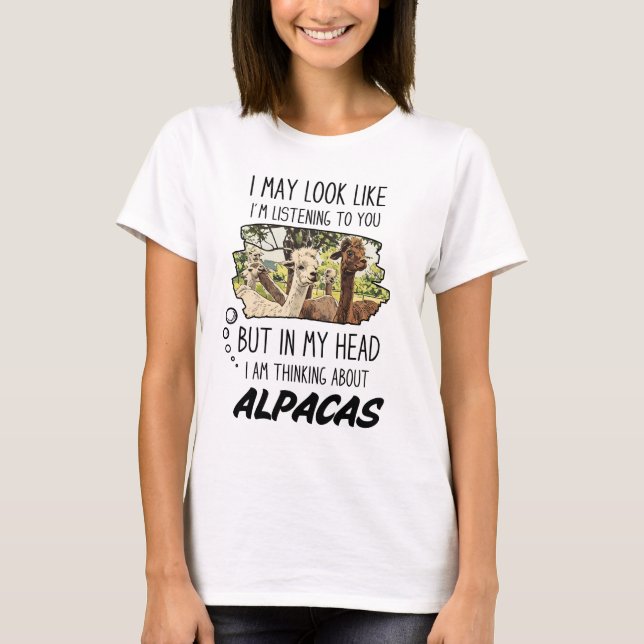 Funny Alpaca Älskare T Shirt (Framsida)