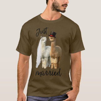 Funny Alpaca Bride och Groom Bröllop T Shirt
