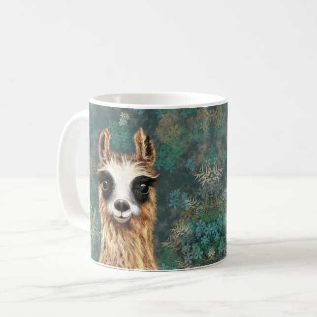 Funny Alpaca Coffee Mugg (Framsida vänster)