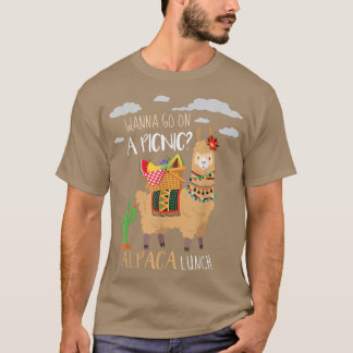 Funny Alpaca Picnic Saying For Picnic Lovers T Shirt