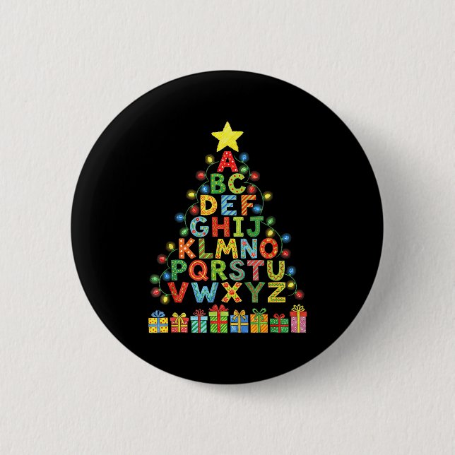 Funny Alphabet Christmas Tree Graphic Abc A-z Teac Knapp (Framsida)