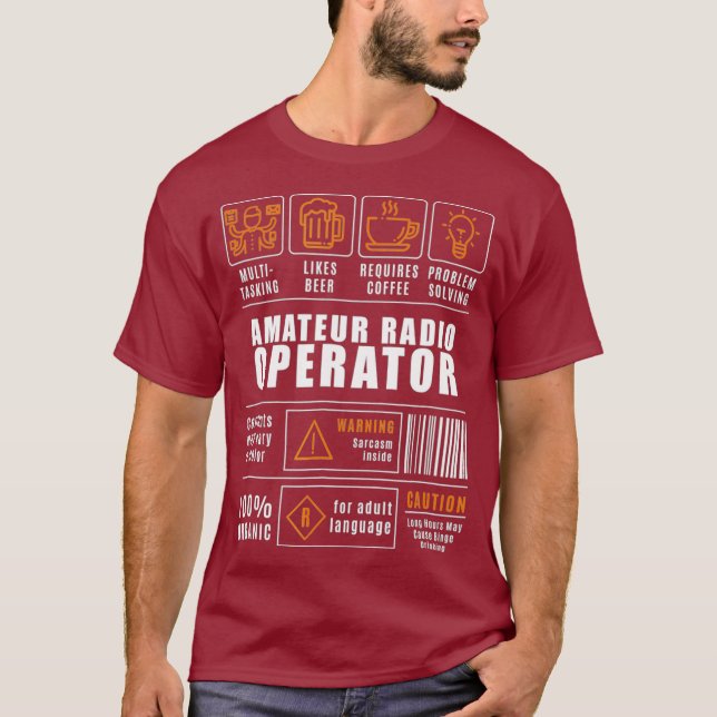 Funny Amateur Ham Radio Tshirt T Shirt (Framsida)