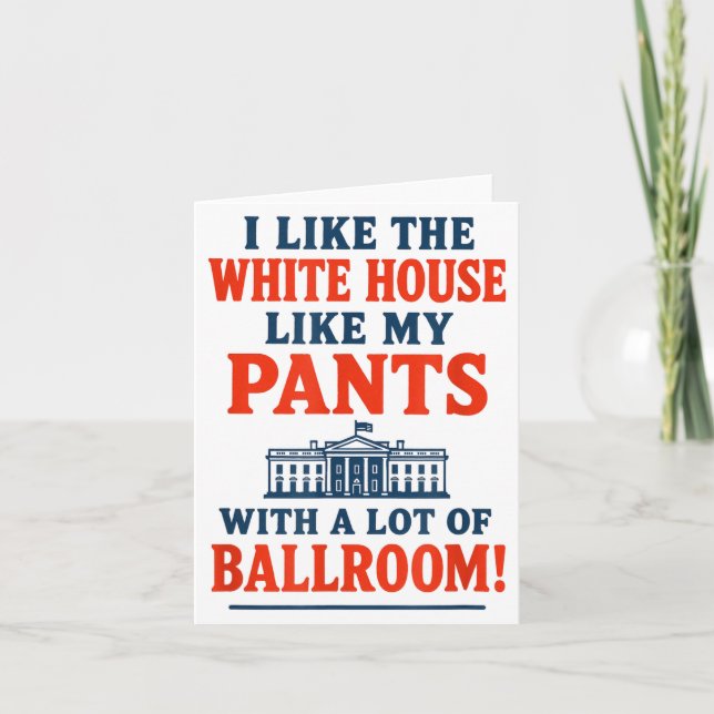 Funny America Quote - I Like The White House My Pa Kort (Framsida)