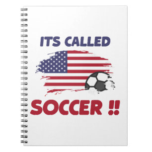 Funny american flagga som kallas SOCCER, inte FOOT Anteckningsbok