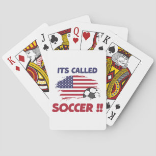 Funny american flagga som kallas SOCCER, inte FOOT Casinokort