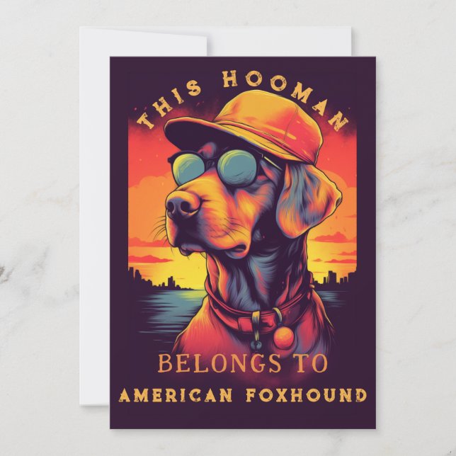 Funny American Foxhound Hund Parent Personlig Meddelande (Framsida)