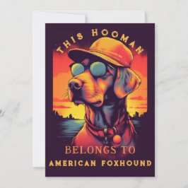 Funny American Foxhound Hund Parent Personlig Meddelande