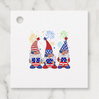 Funny American Gnomes Sunglasses Patriotic USA Gåvor Etiketter