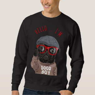 Funny American Pitbull Hund älskare Lång Ärmad Tröja