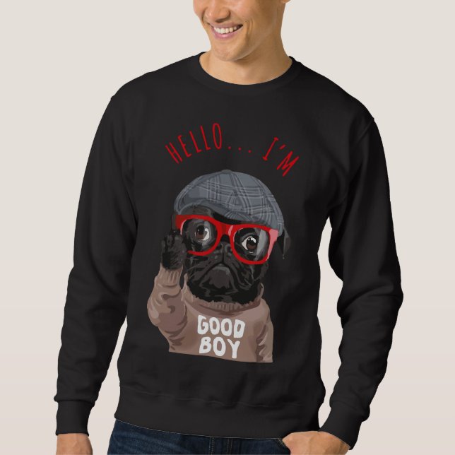 Funny American Pitbull Hund älskare Lång Ärmad Tröja (Framsida)