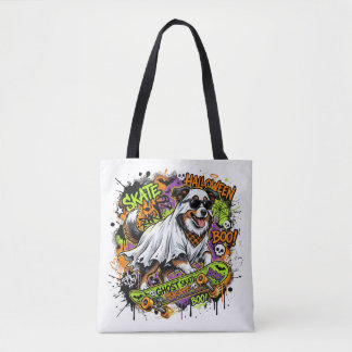 Funny American Shepherd Ghost Skateboard Halloween Tygkasse