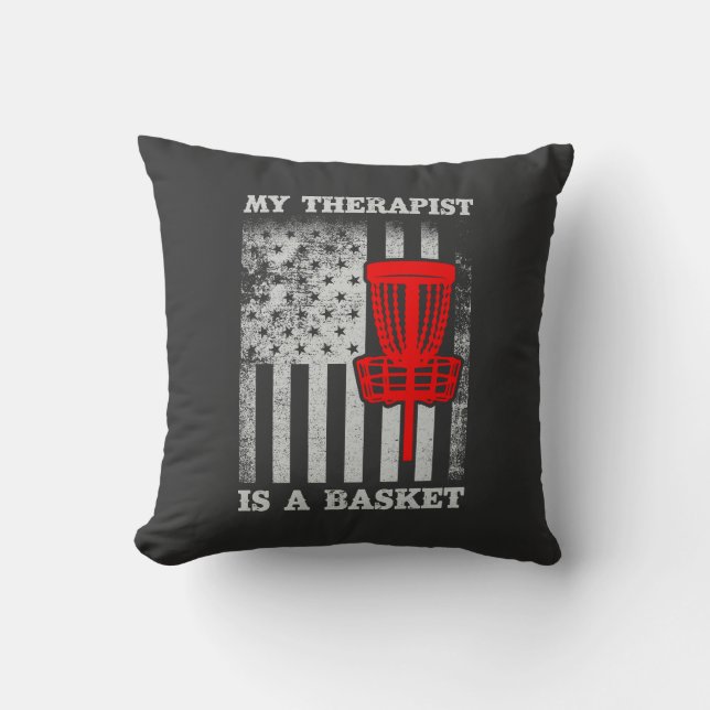 Funny amerikansk Flagga Ultimate Frisbee Quote Kudde (Framsida)