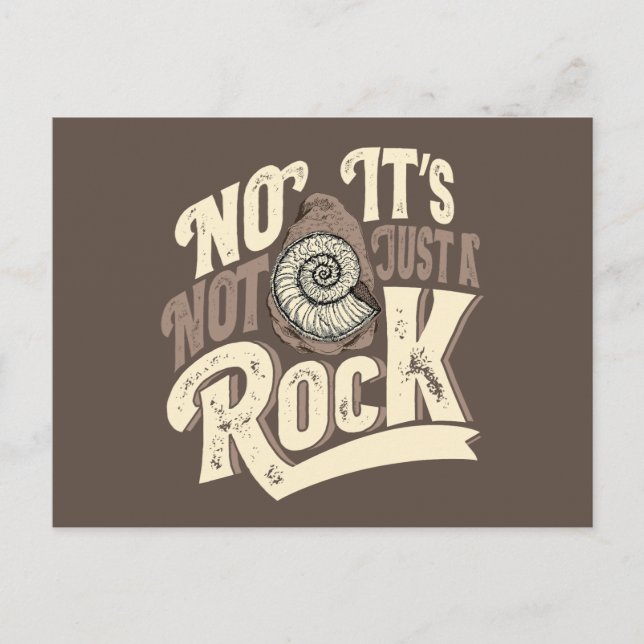 Funny Ammonites Fossils Hunter Quote Vykort (Framsida)