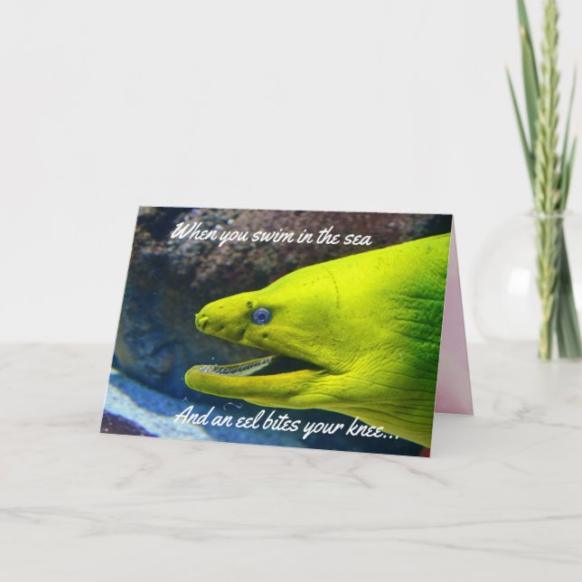 Funny Amore (a Moray) Valentine Helgdag Card Helgkort (Framsida)