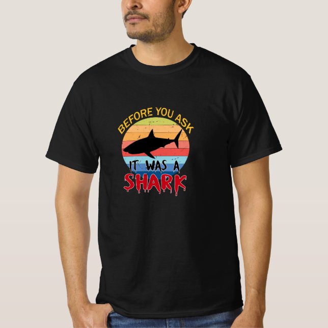 Funny Amputee Amputation Surgery Shark Humor T Shirt (Framsida)