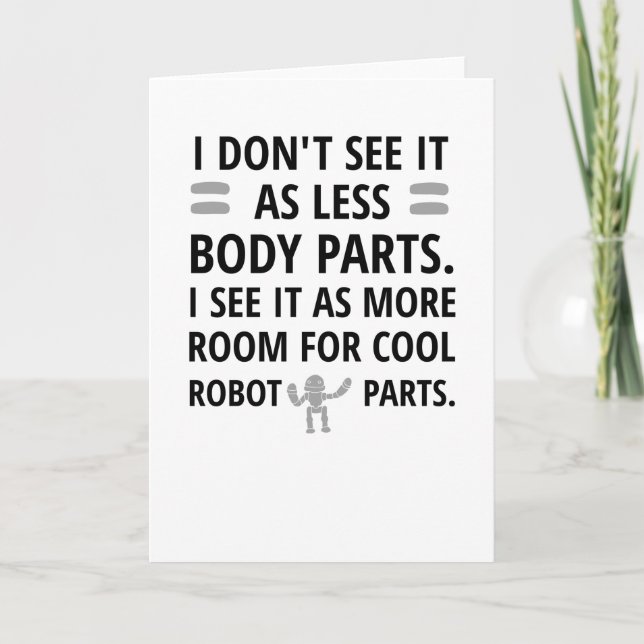 Funny Amputee Recovery Gifts | Förstoppad Leg Arm Kort (Framsida)