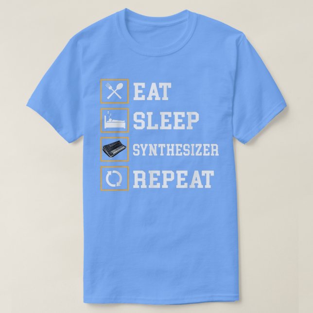 Funny analog Synthesizer Design Studio Music Älska T Shirt (Design framsida)