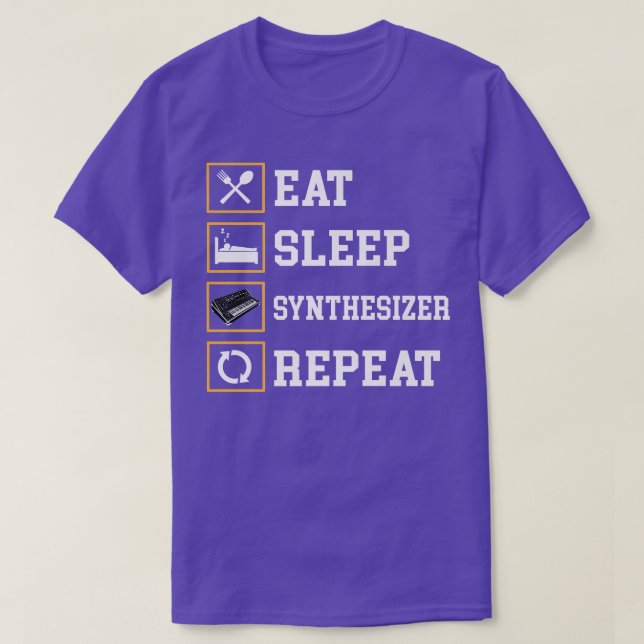 Funny analog Synthesizer Design Studio Music Älska T Shirt (Design framsida)