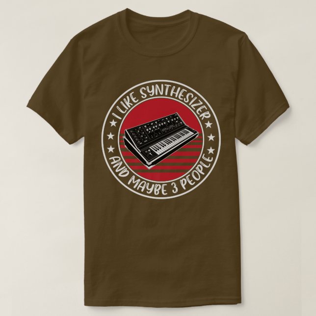Funny Analog Synthesizer Say Studio Music T Shirt (Design framsida)