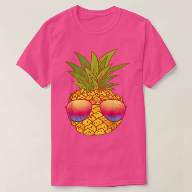 Funny ananas sunglass Art Hawaiian Aloha Hawa T Shirt (Design framsida)