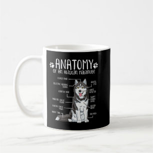 Funny Anatomy Alaskan Malamute Dog Lover Kaffemugg