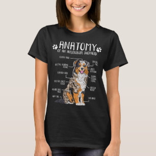 Funny Anatomy Australian shepherd Hund älskare Aus T Shirt