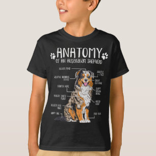 Funny Anatomy Australian shepherd Hund älskare Aus T Shirt