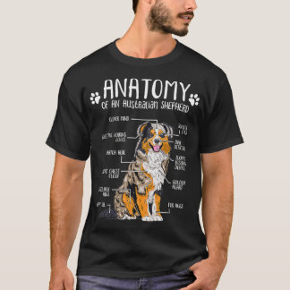 Funny Anatomy Australian shepherd Hund älskare T Shirt