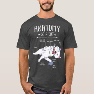 Funny Anatomy Cat Kattunge Kitten Älskare Gift T Shirt