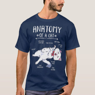 Funny Anatomy Cat Kattunge Kitten Älskare Gift T Shirt