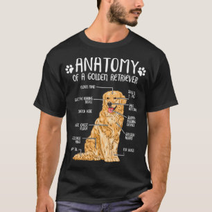 Funny Anatomy Golden Retriever Hund älskare Pullov T Shirt
