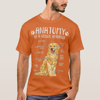 Funny Anatomy Golden Retriever Hund älskare T Shirt