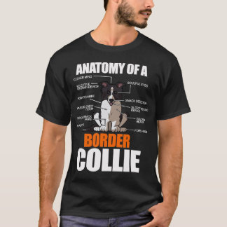 Funny Anatomy Gräns Collie Hund älskare Gift T Shirt