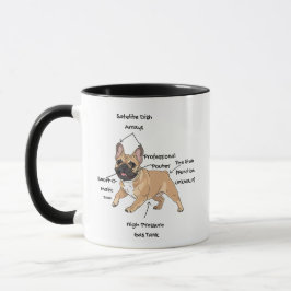 Funny Anatomy of a French Bulldog Illustration Mugg