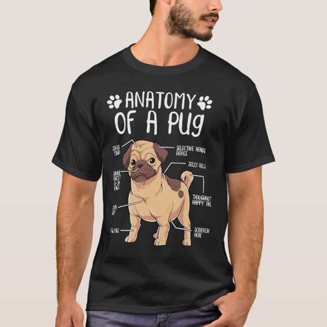 Funny Anatomy Pug Hund Pug Älskare Essential T-Shi T Shirt (Framsida)