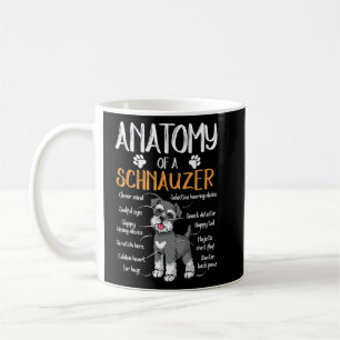 Funny Anatomy Schnauzer Hund Kaffemugg
