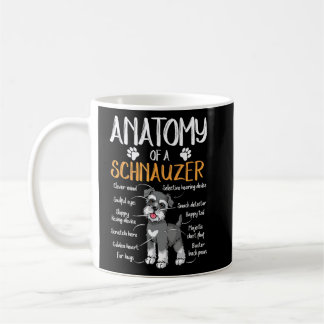 Funny Anatomy Schnauzer Hund Kaffemugg
