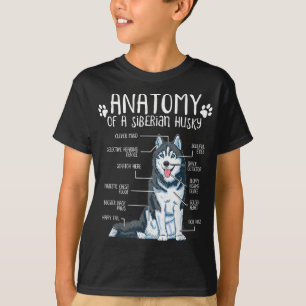 Funny Anatomy Siberian husky Hund älskare T Shirt