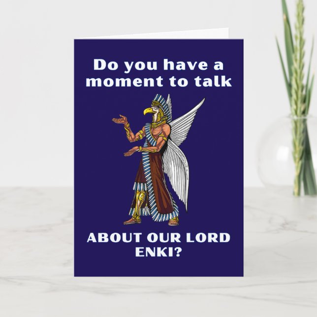 Funny Ancient UFO Annunaki Alien Kort (Framsida)