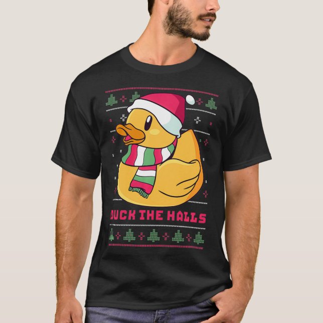 Funny and Cute Duck Puns Merry Christmas Duck The  T Shirt (Framsida)