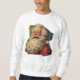 Funny and cute Santa Claus in vintage style Lång Ärmad Tröja