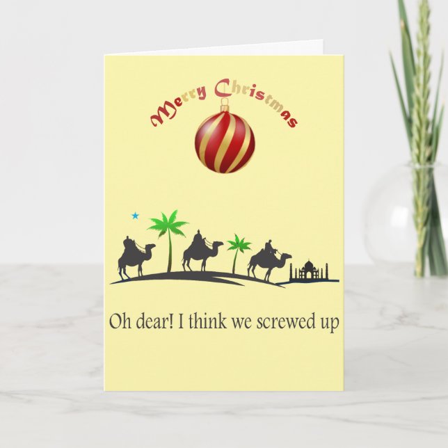 Funny and humorous Christmas cards Kort (Framsida)