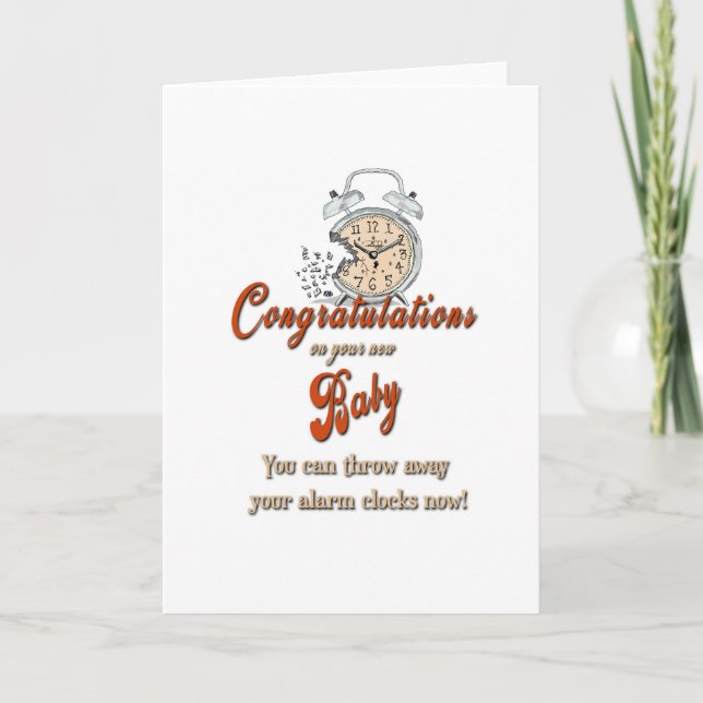 Funny and Sarcastic New Baby Card Kort (Framsida)