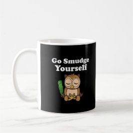 Funny Andlig Go Smudge You Uggla Meditating Kaffemugg