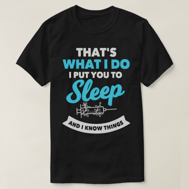 Funny anestesiolog Anestesi som säger Gift Hosp T Shirt (Design framsida)