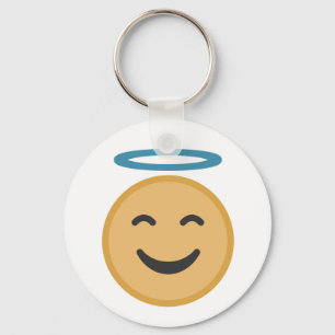 Funny Angel Emoji Tecknad Nyckelring