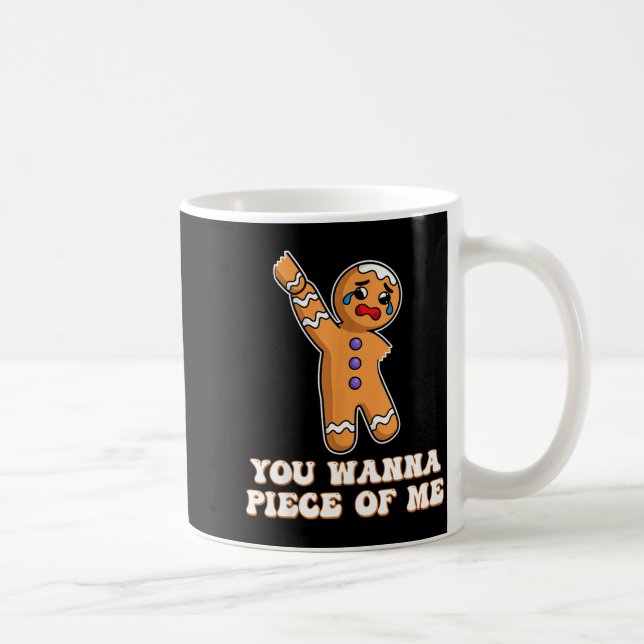 Funny Angry Gingerbread Man You W Ece Of Me  Kaffemugg (Höger)
